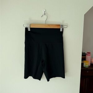 aerie Offline Black High-Waist Seamless Bike Shorts